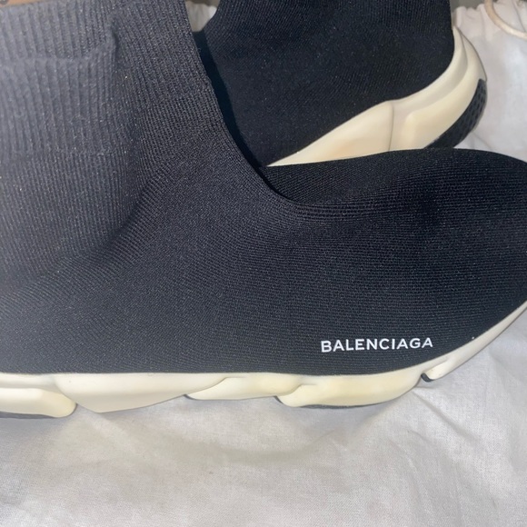 WOMEN'S SPEED RECYCLED KNIT TRAINERS IN BLACK/WHITE - Picture 5 of 6